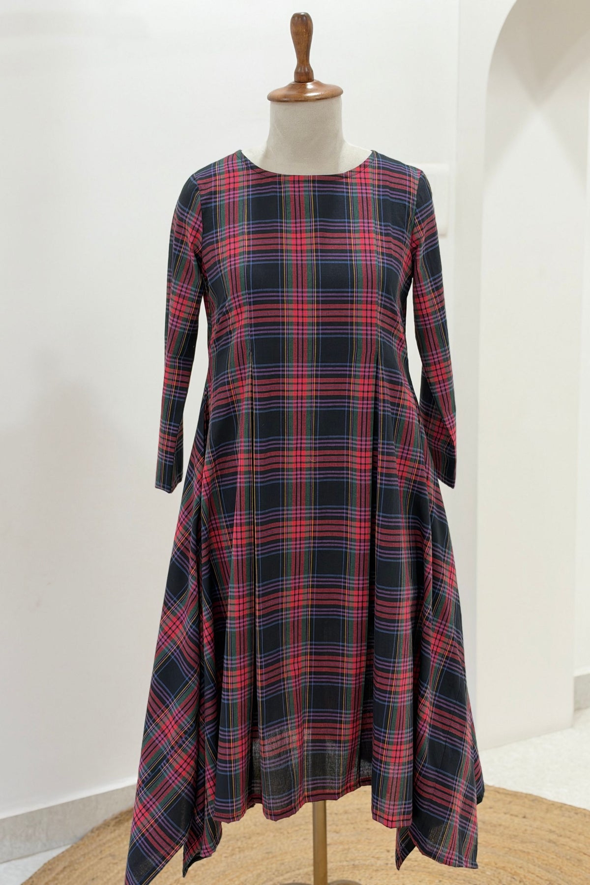 Berry Plaid Dress