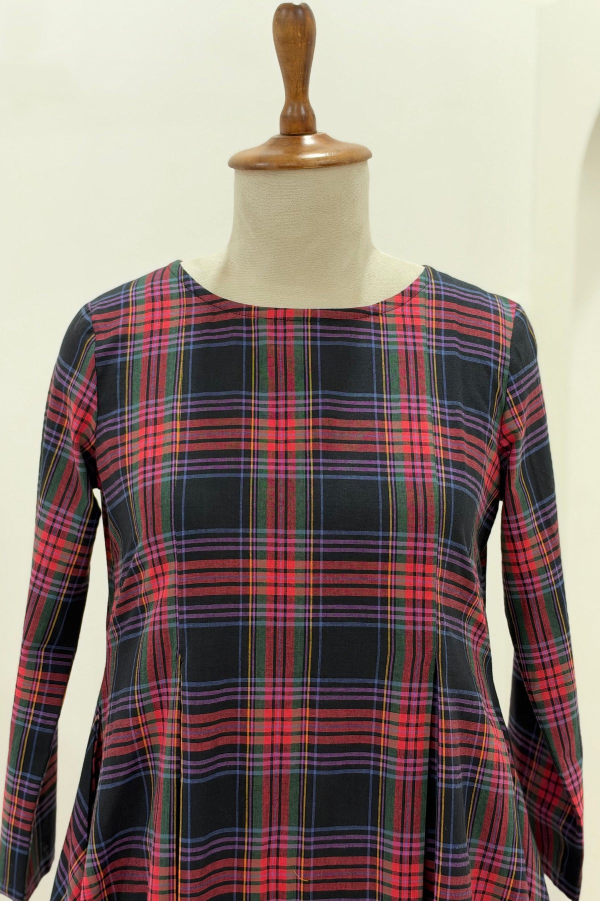 Berry Plaid Dress
