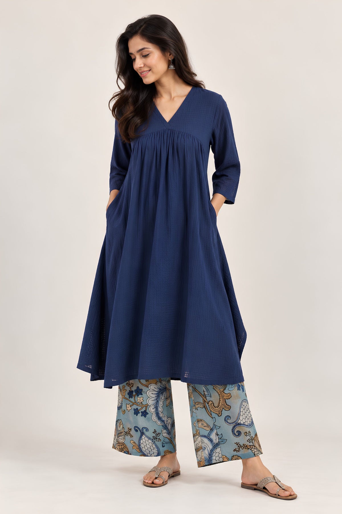 Blue Lotus Kurta set