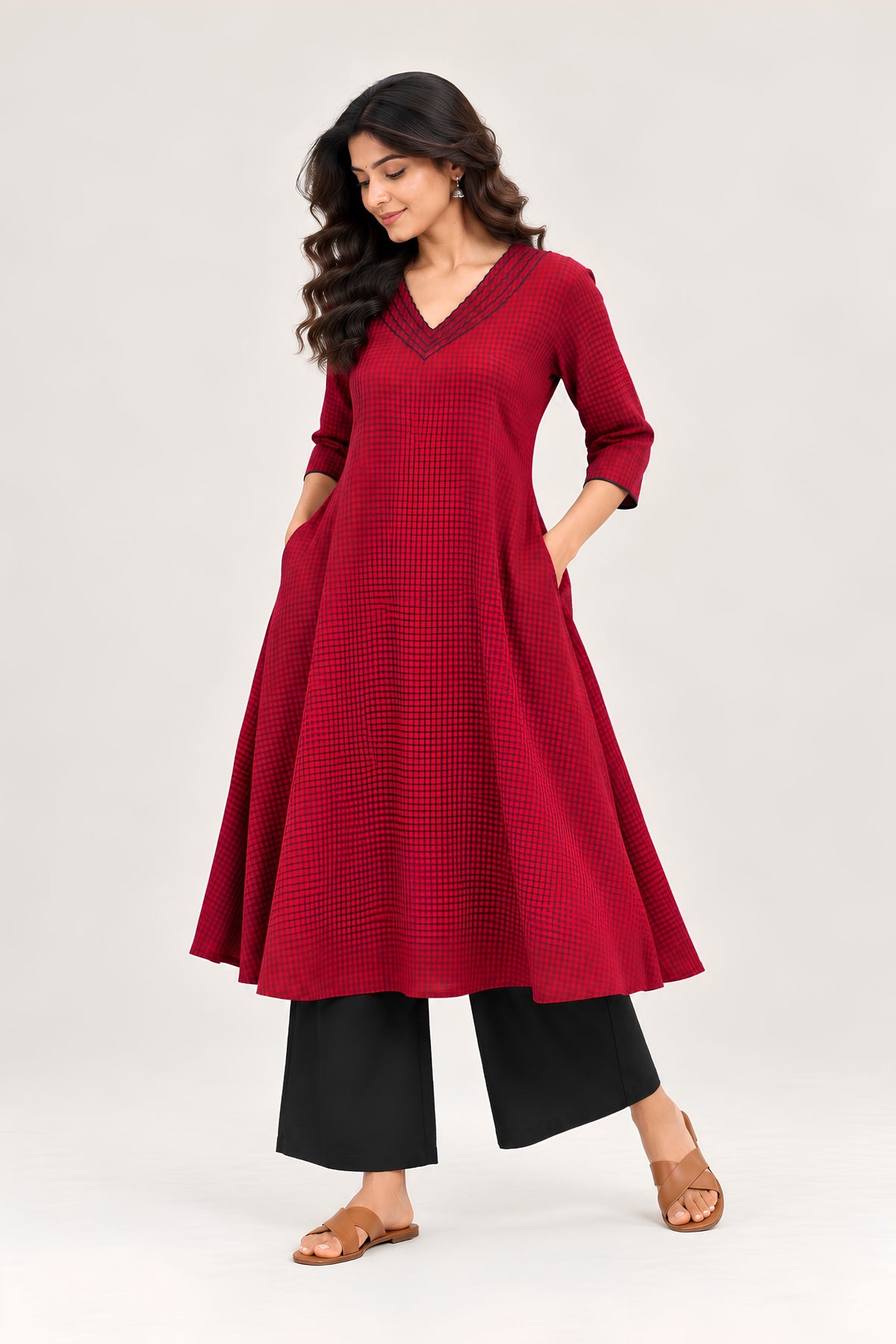 Cranberry Kurta Set