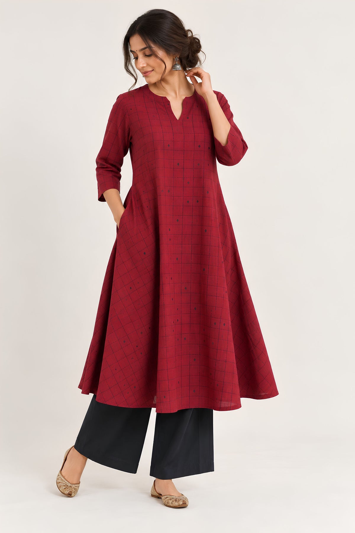 Crimson Kurta Set
