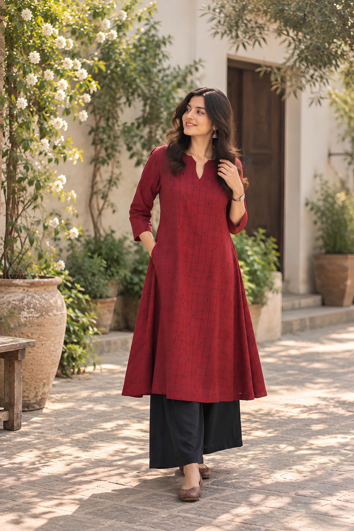 Crimson Kurta Set
