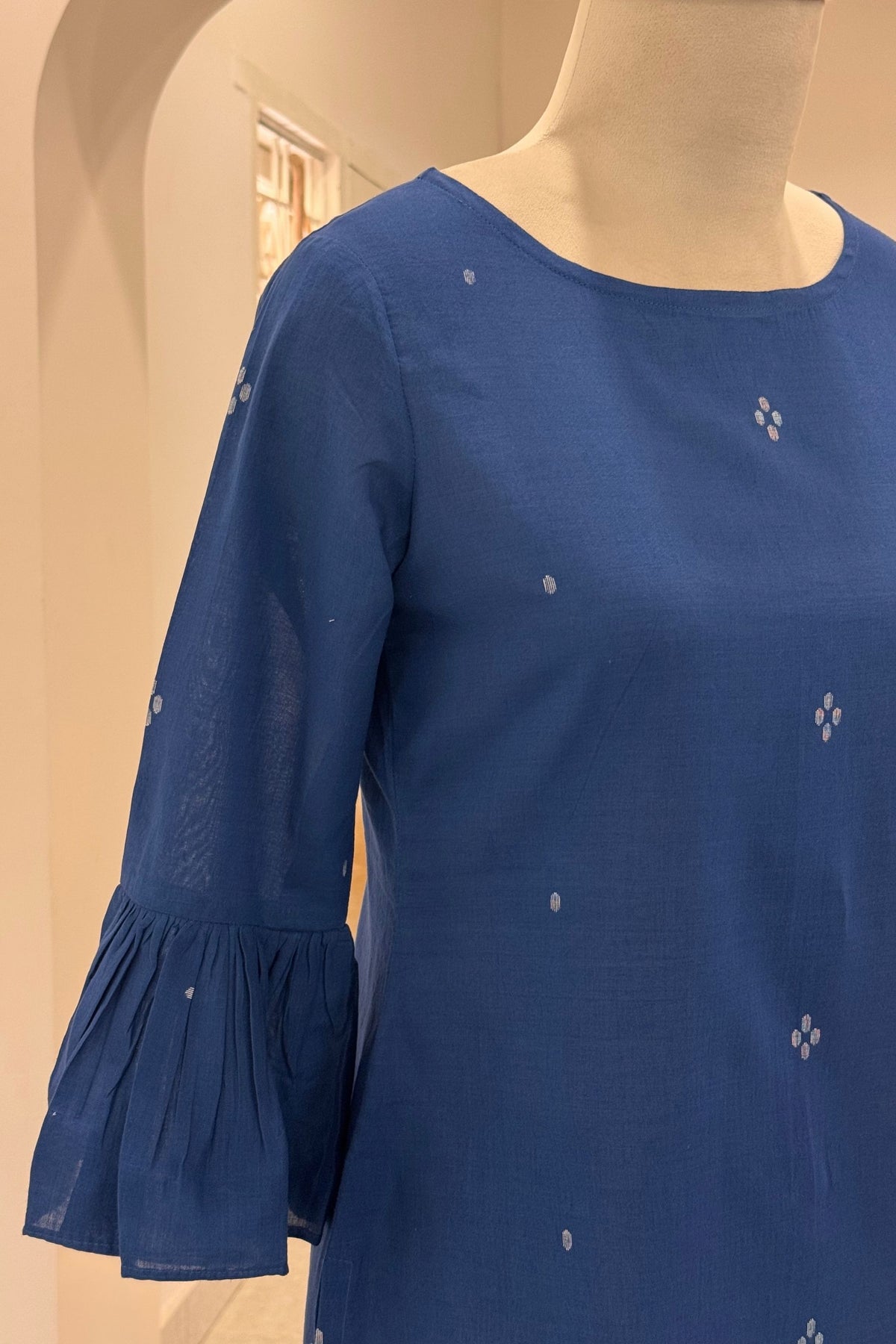 Indigo Jamdhani Short top