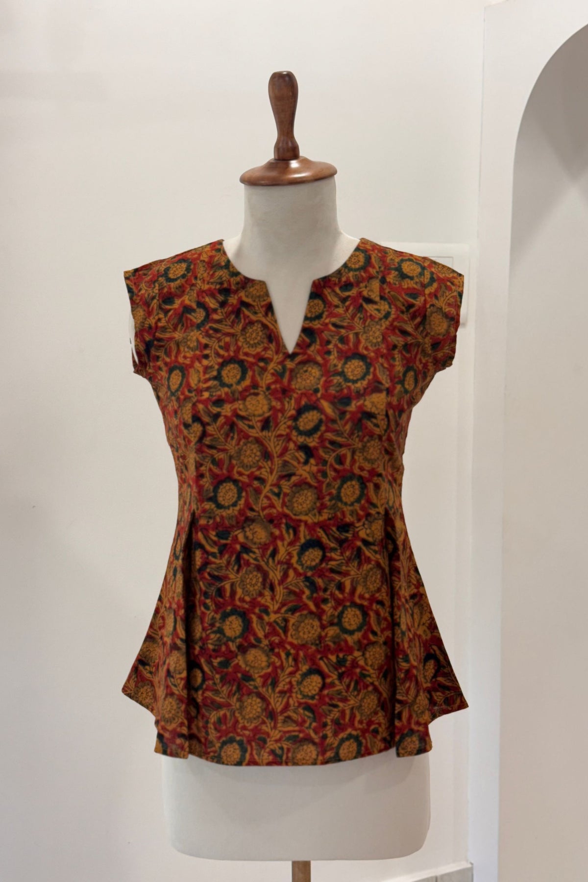 Marigold Kalamkari Top