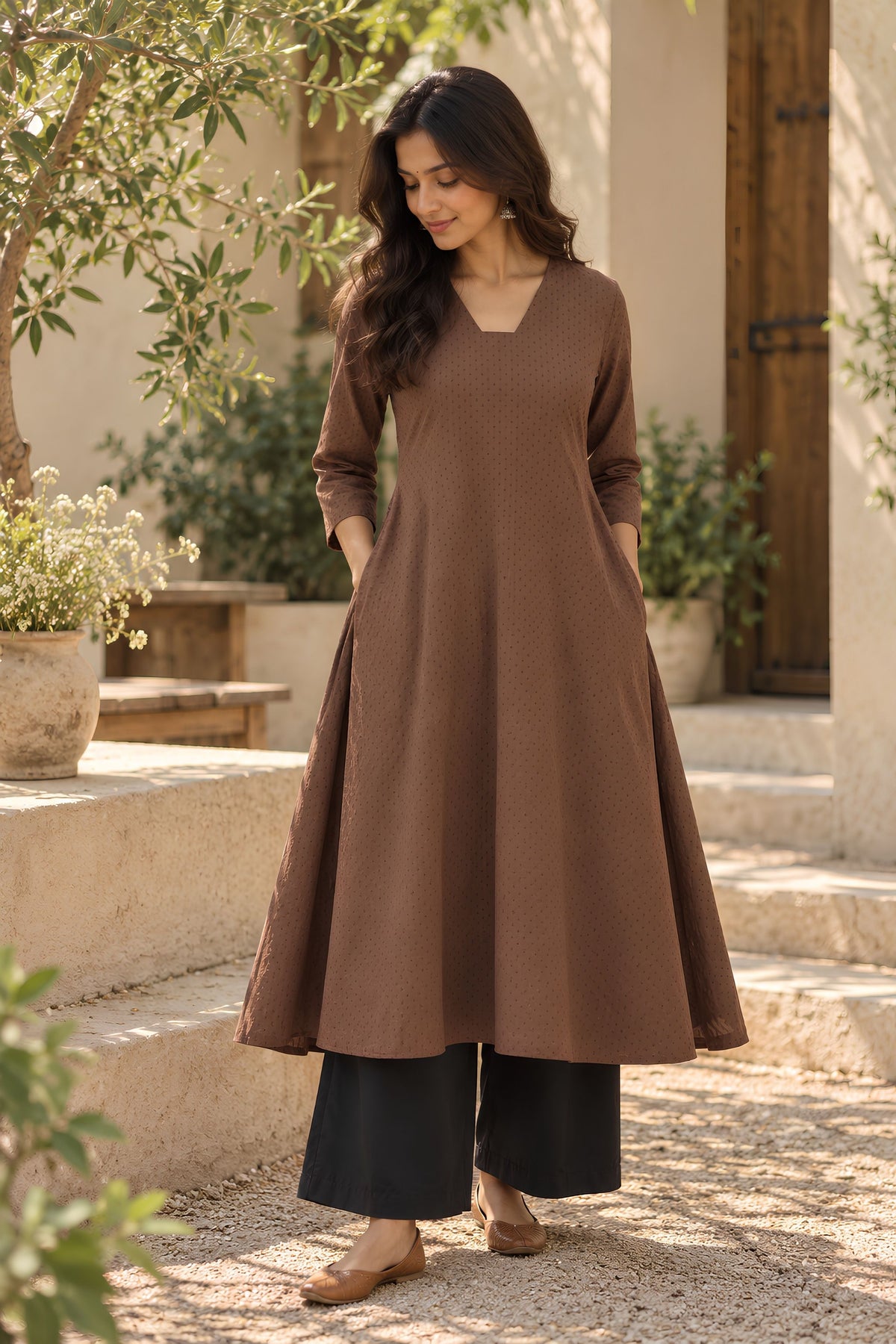 Mocha Muse Kurta Set