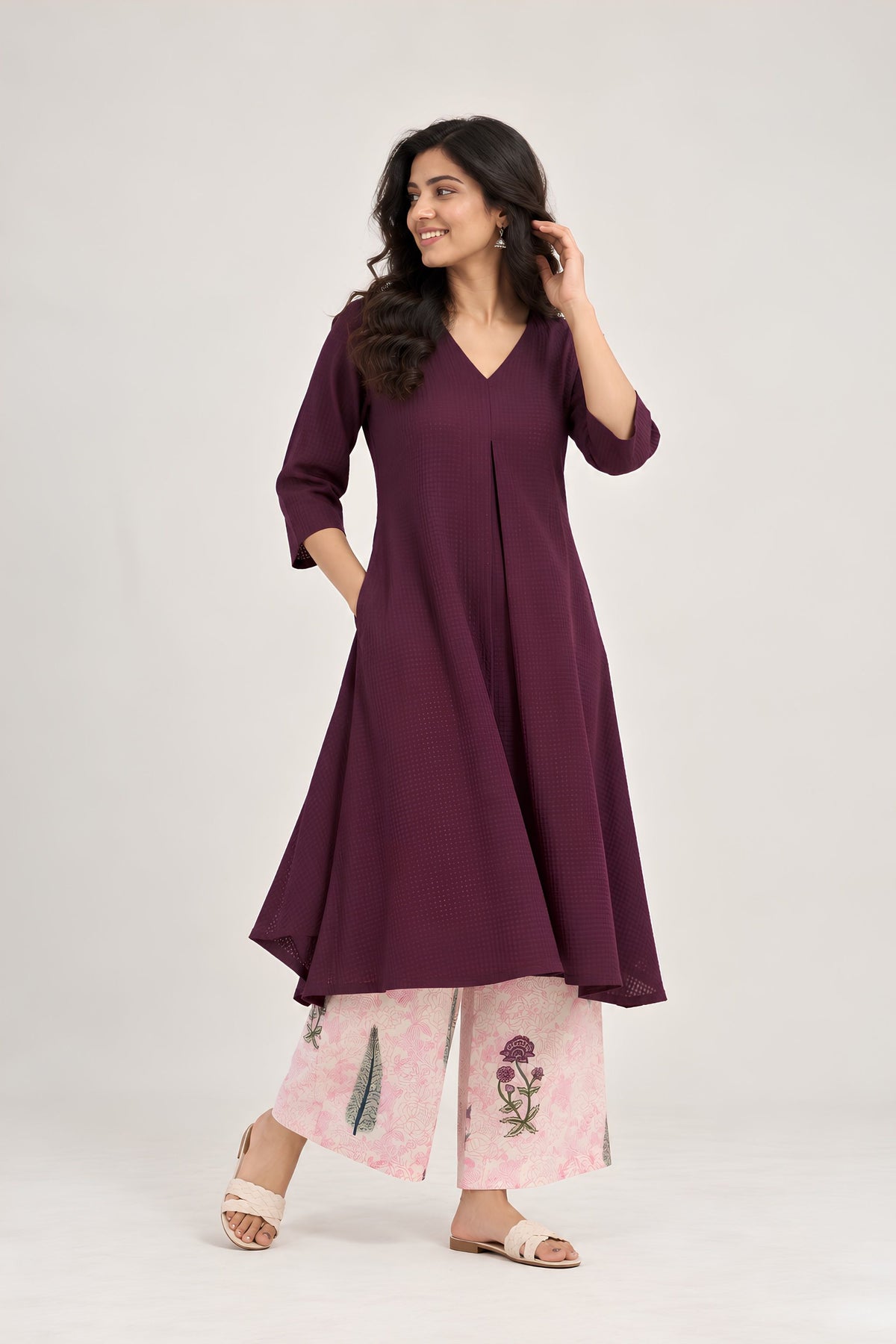 Plum Reverie Kurta Set