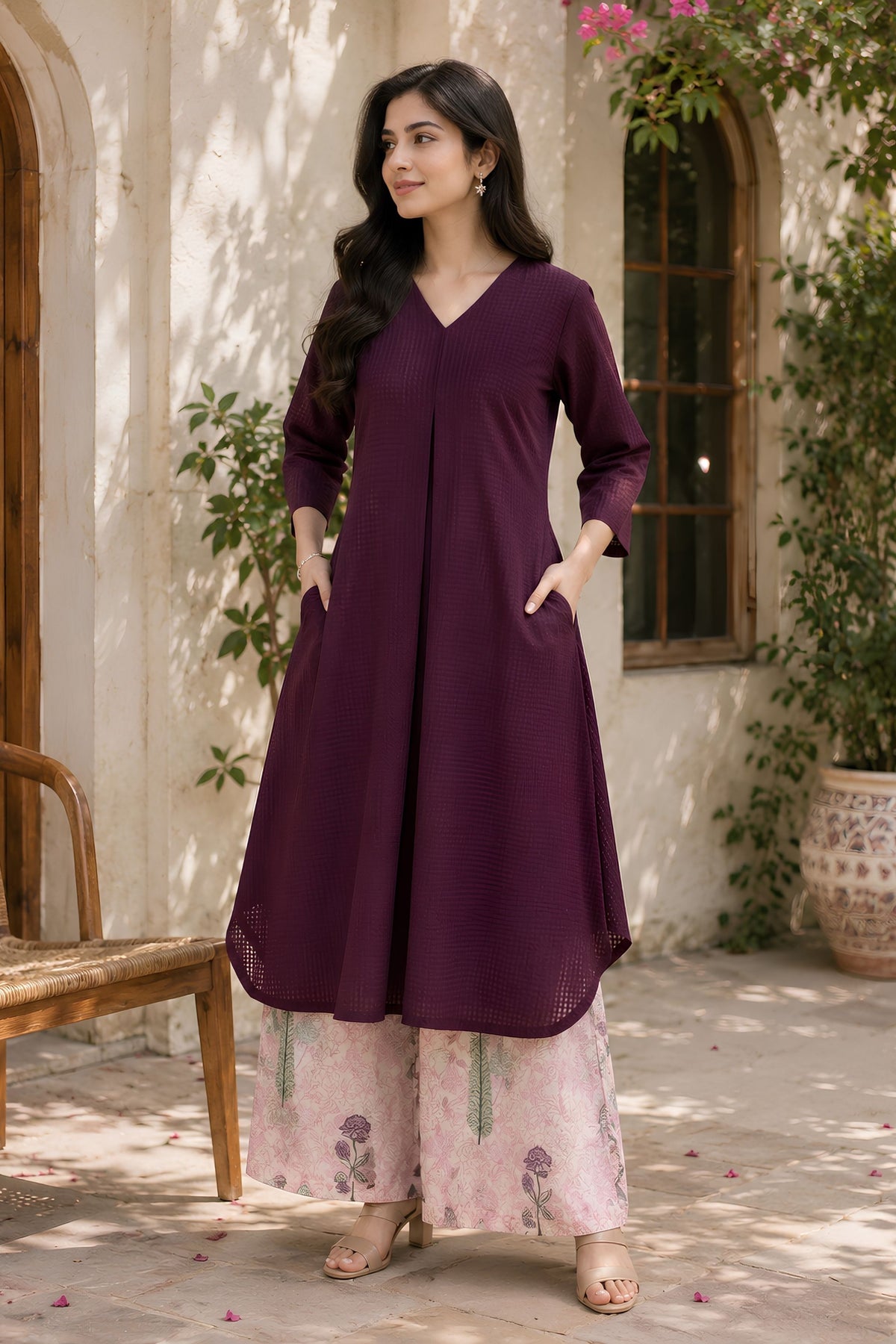 Plum Reverie Kurta Set